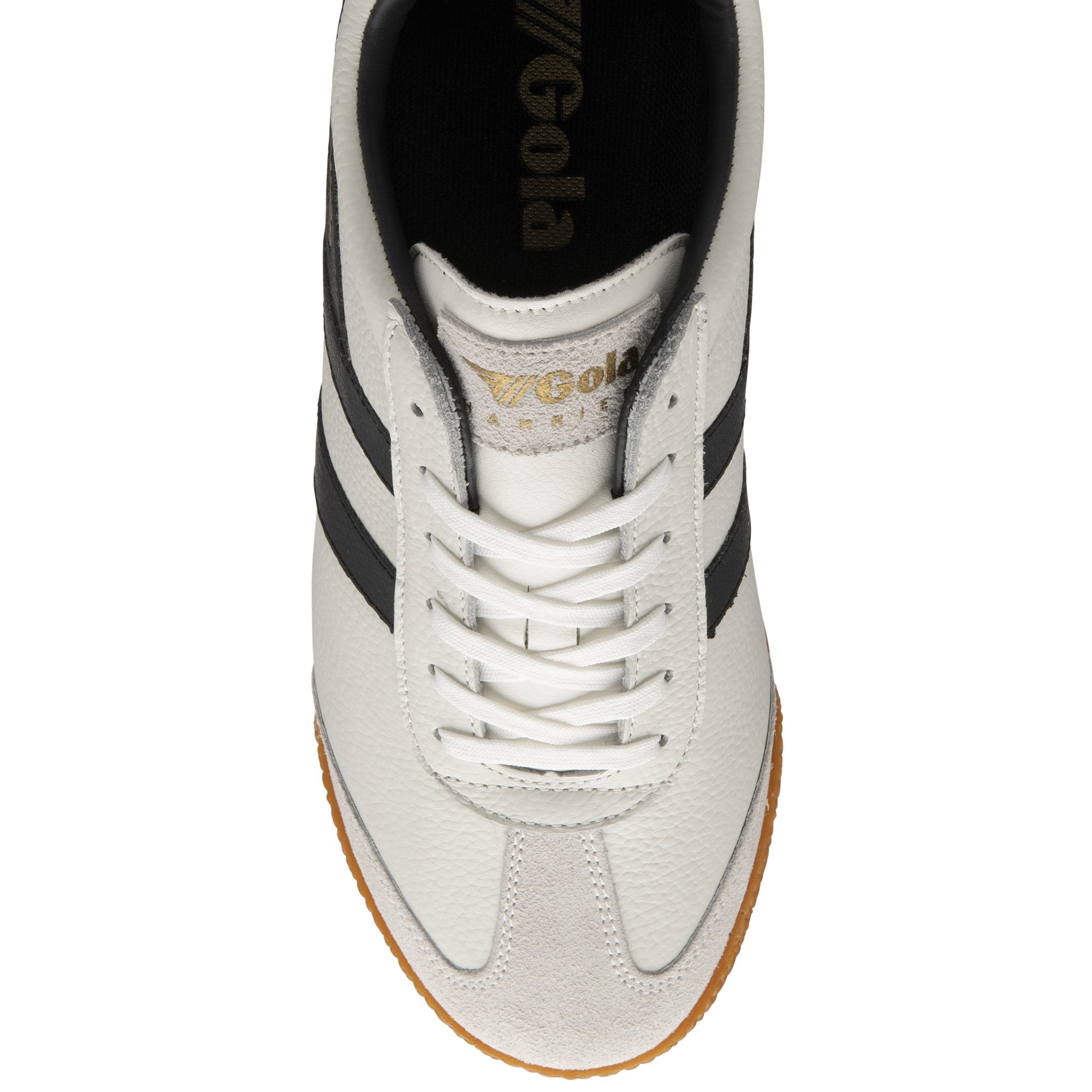 Gola Classics Sneaker Men's Harrier Leather Trainers White / Black / Black 