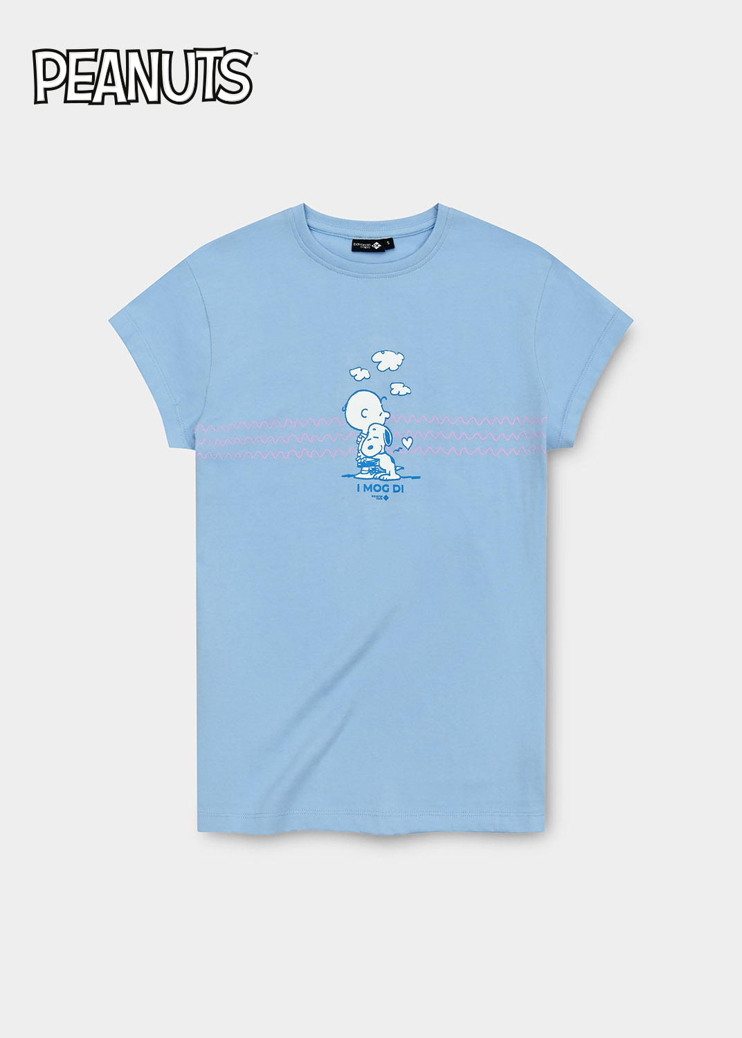 Bavarian Caps T-Shirt "Peanuts: I mog di" - hellblau