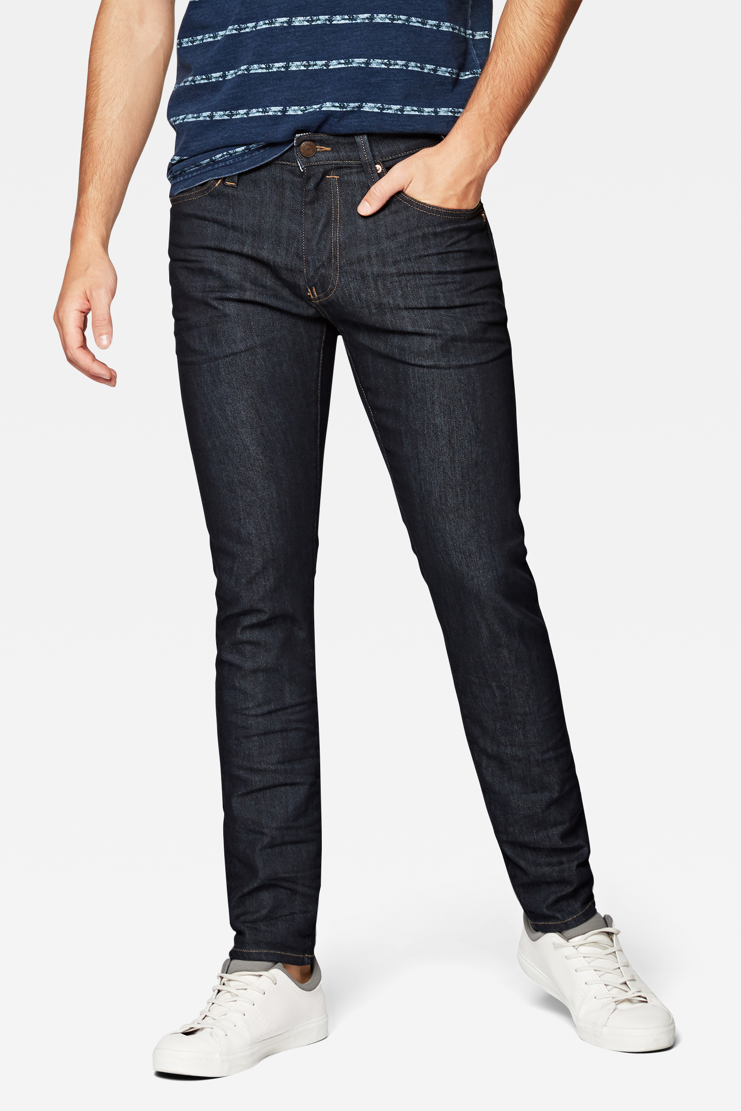 Mavi James Skinny Jeans in dunkelblau ohne verwaschung 