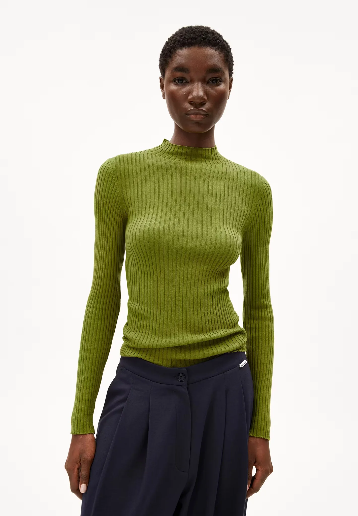   Armedangels Armedangels ALAANIA Pullover Slim Fit aus Bio-Baumwolle in dark moss