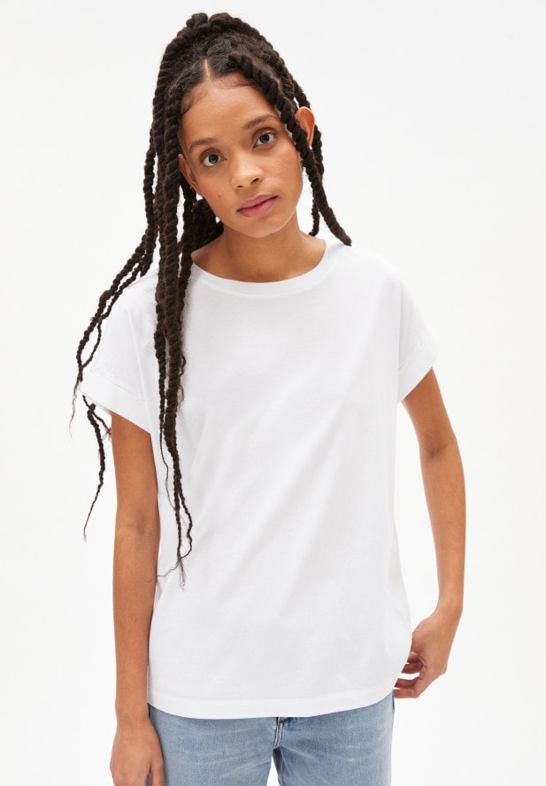 Armedangels  IDAA  Damen T-Shirt aus Bio-Baumwolle in weiß