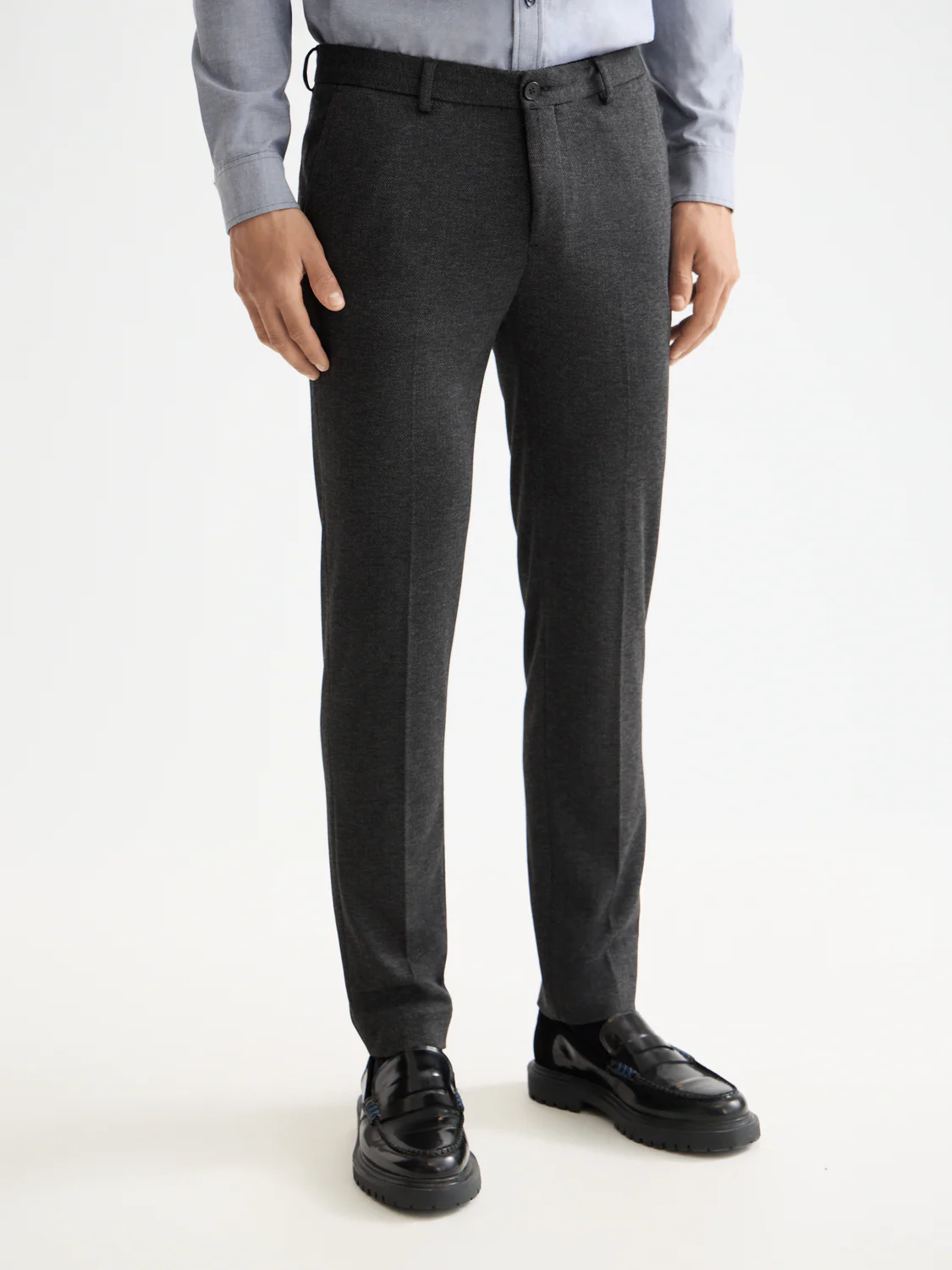 Scotch&Soda Seasonal Essentials Mott Chinos in Antra Herringbone