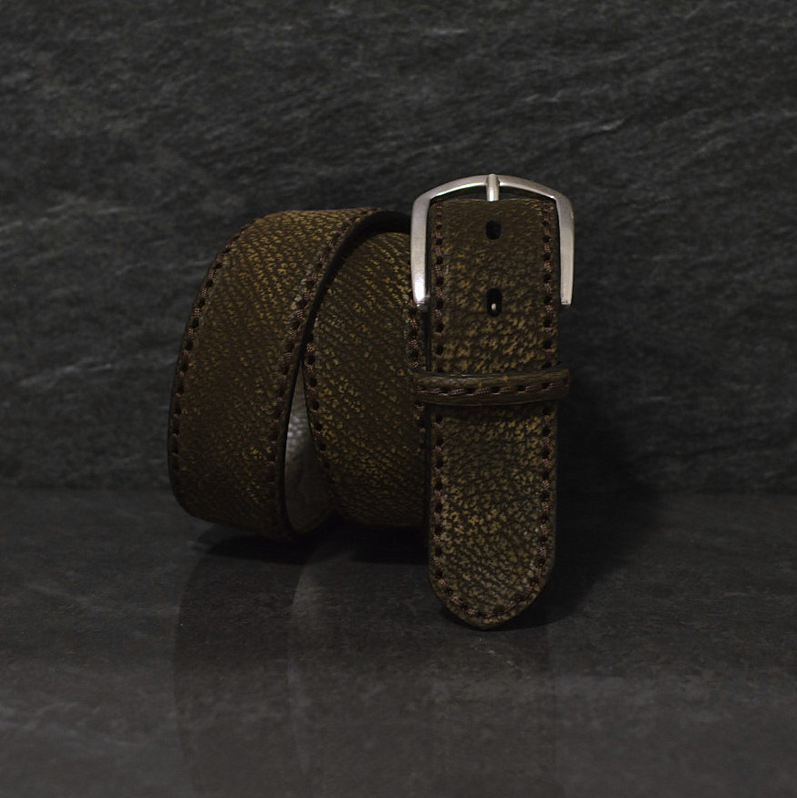 Fausto Colato Hai Leder-Gürtel Sharkbelt Breite 4,0cm naturbelassen