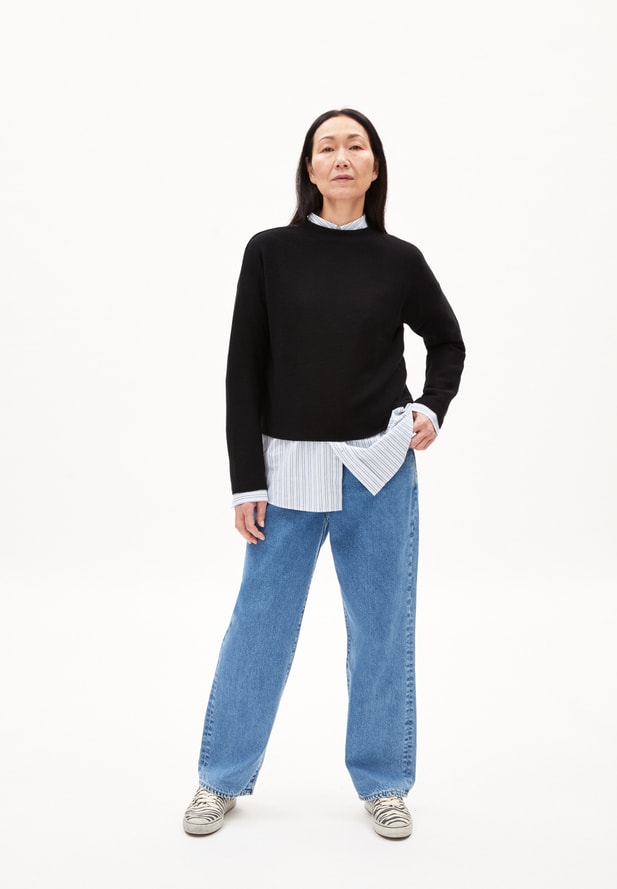 Armedangels MERINAA LINKS LINKS Pullover Loose Fit aus Bio-Baumwolle Armedangels MERINAA LINKS LINKS Pullover Loose Fit aus Bio-Baumwolle