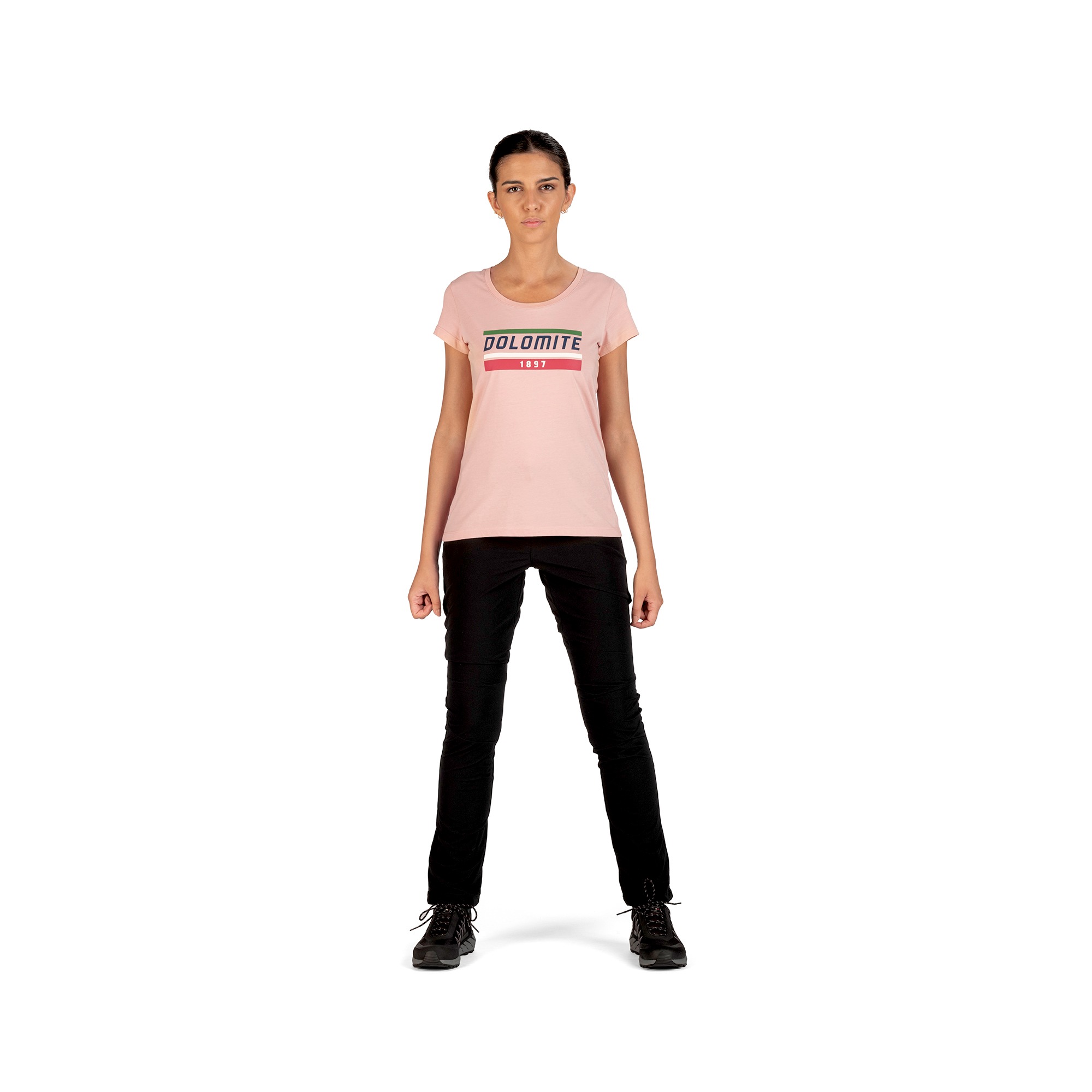DOLOMITE Logo T-Shirt für Damen in rose