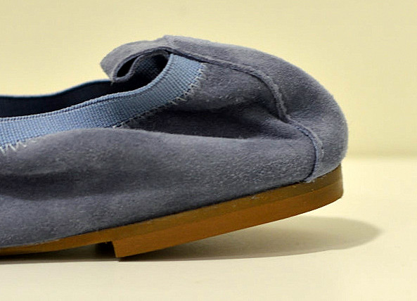 Gianluca Pisati Ballerinas aus Wildleder mit flexiberl Sohle in Jeansblau