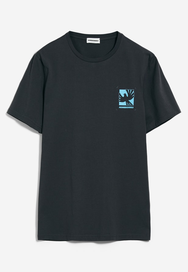Armedangels JAAMES FLYING DOVE T-Shirt Regular Fit aus Bio-Baumwolle in grau Armedangels JAAMES FLYING DOVE T-Shirt Regular Fit aus Bio-Baumwolle in grau