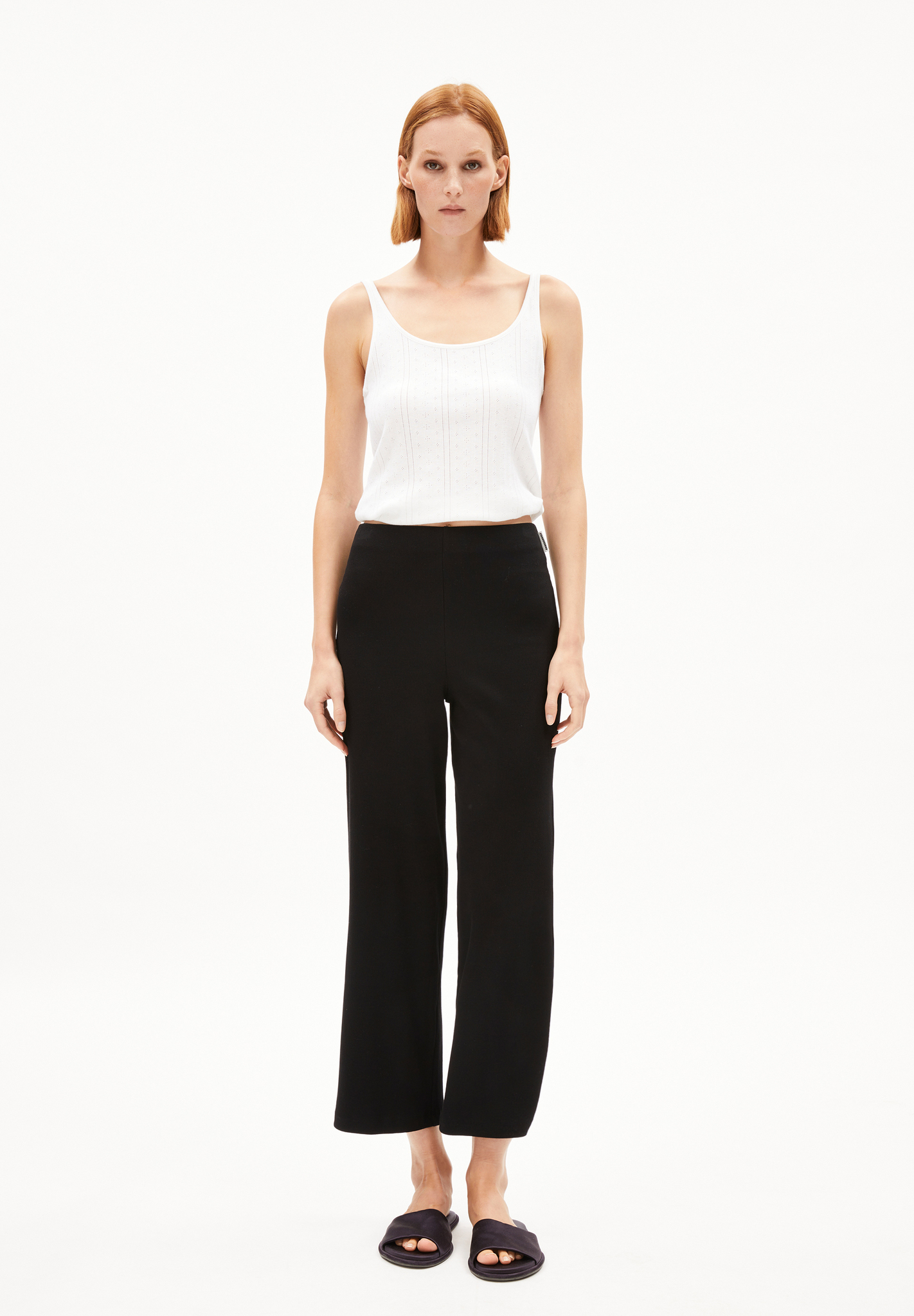 Armedangels NIANAA Ripp-Jerseyhose aus Bio-Baumwoll Mix in schwarz Armedangels NIANAA Ripp-Jerseyhose aus Bio-Baumwoll Mix in schwarz