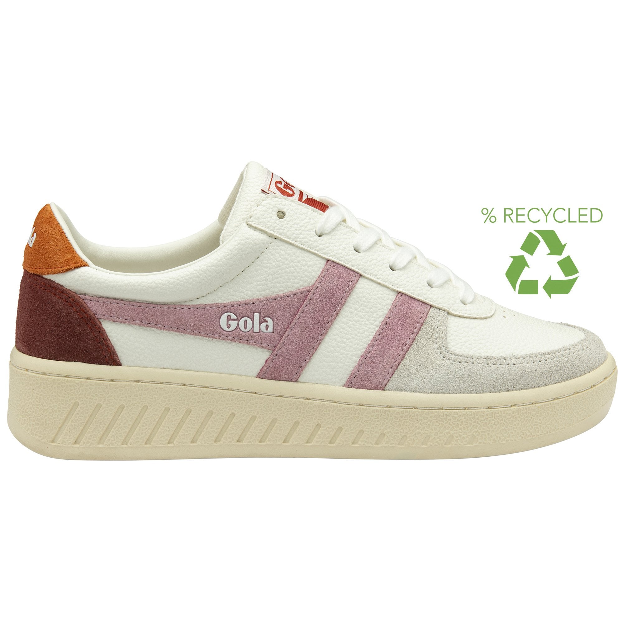 Gola Classics Women's Grandslam Trident Trainers Sneaker in White/Candy/Moody Orange Gola Classics Women's Grandslam Trident Trainers Sneaker in White/Candy/Moody Orange