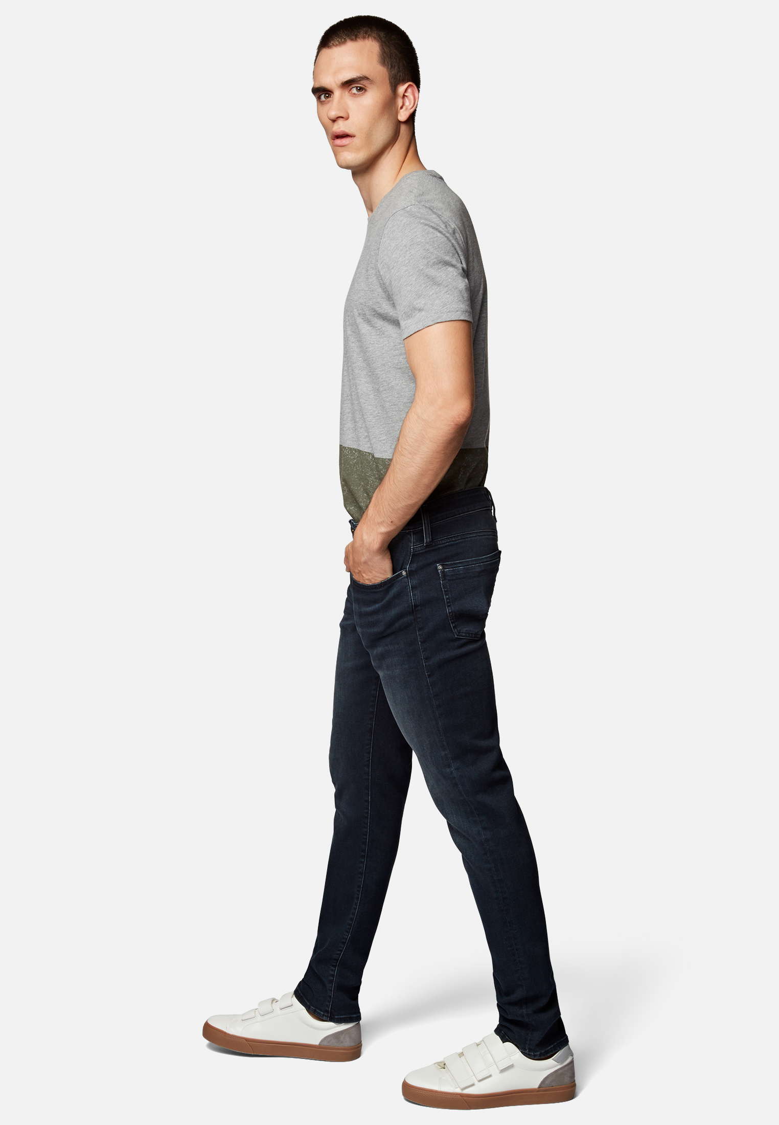 Mavi Yves Jeans Skinny Dunkelblau Brushed  mit Strech