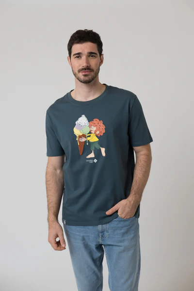 Bavarian Caps T-Shirt für Herren "Pumuckl Schleckeis" - dunkelgrün