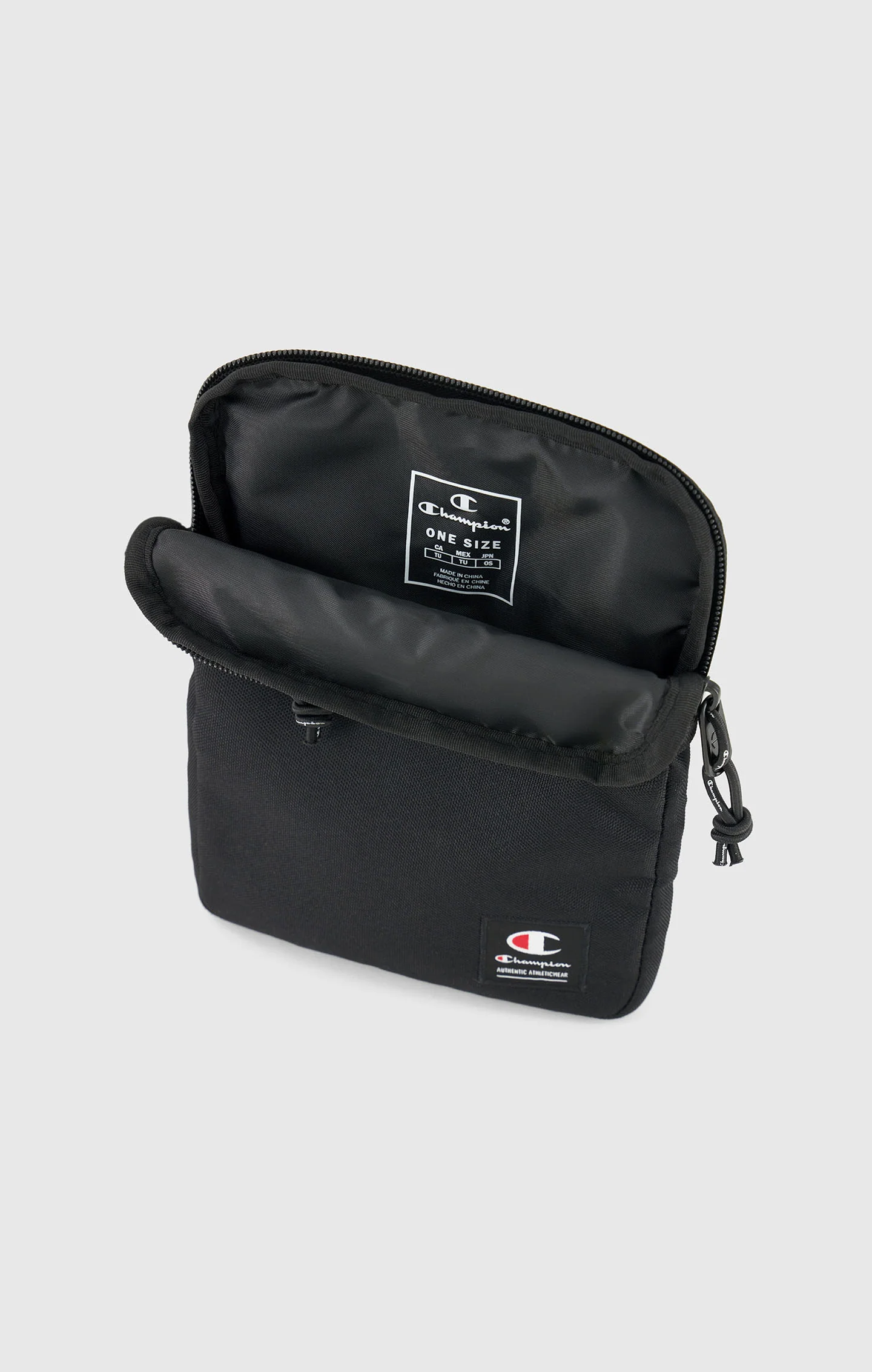 Champion Kleine, schwarze Schultertasche Schwarz Unisex