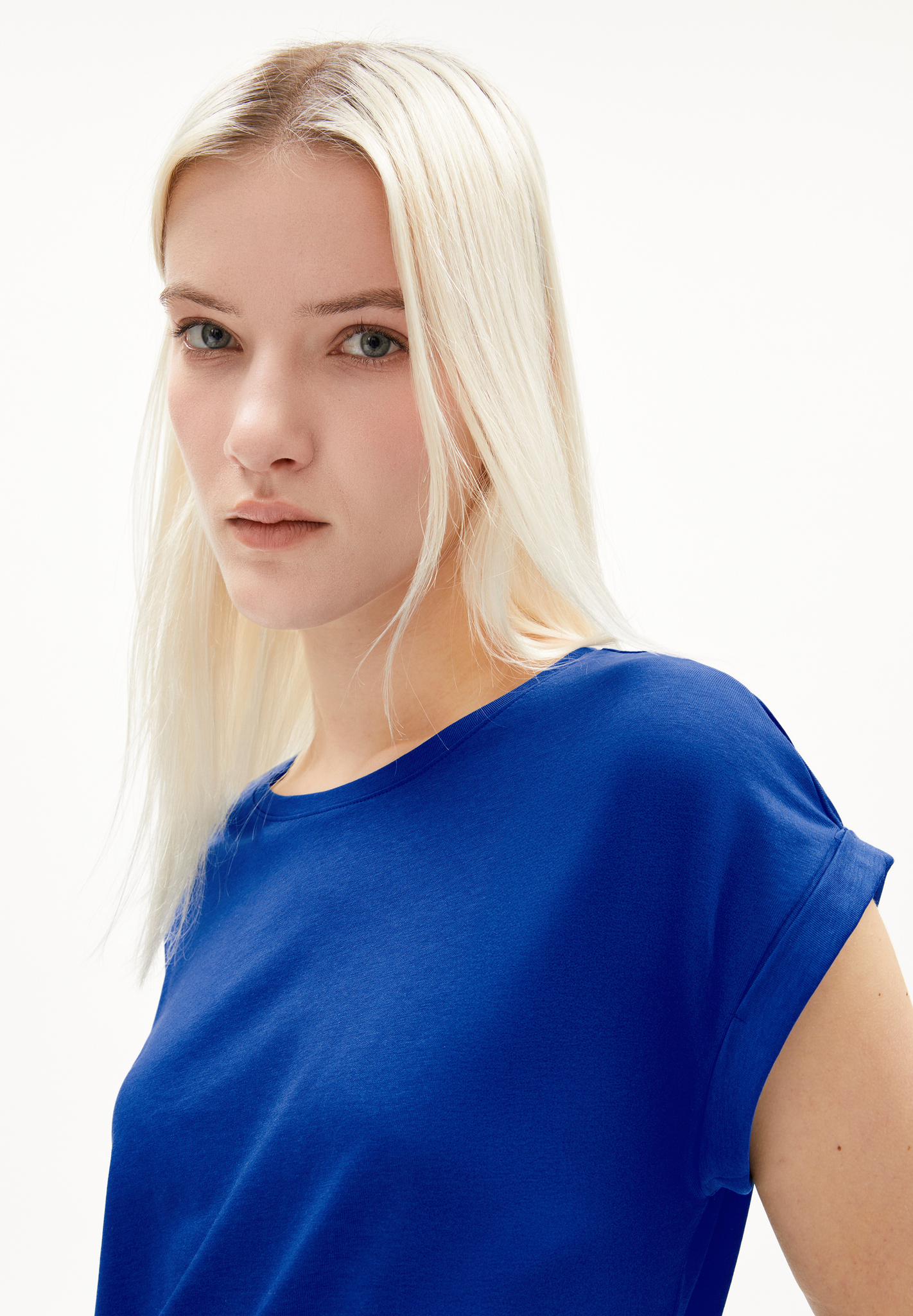 Armedangels JILAANA T-Shirt Loose Fit aus TENCEL™ Lyocell Mix in lapsi blue Armedangels JILAANA T-Shirt Loose Fit aus TENCEL™ Lyocell Mix in lapsi blue