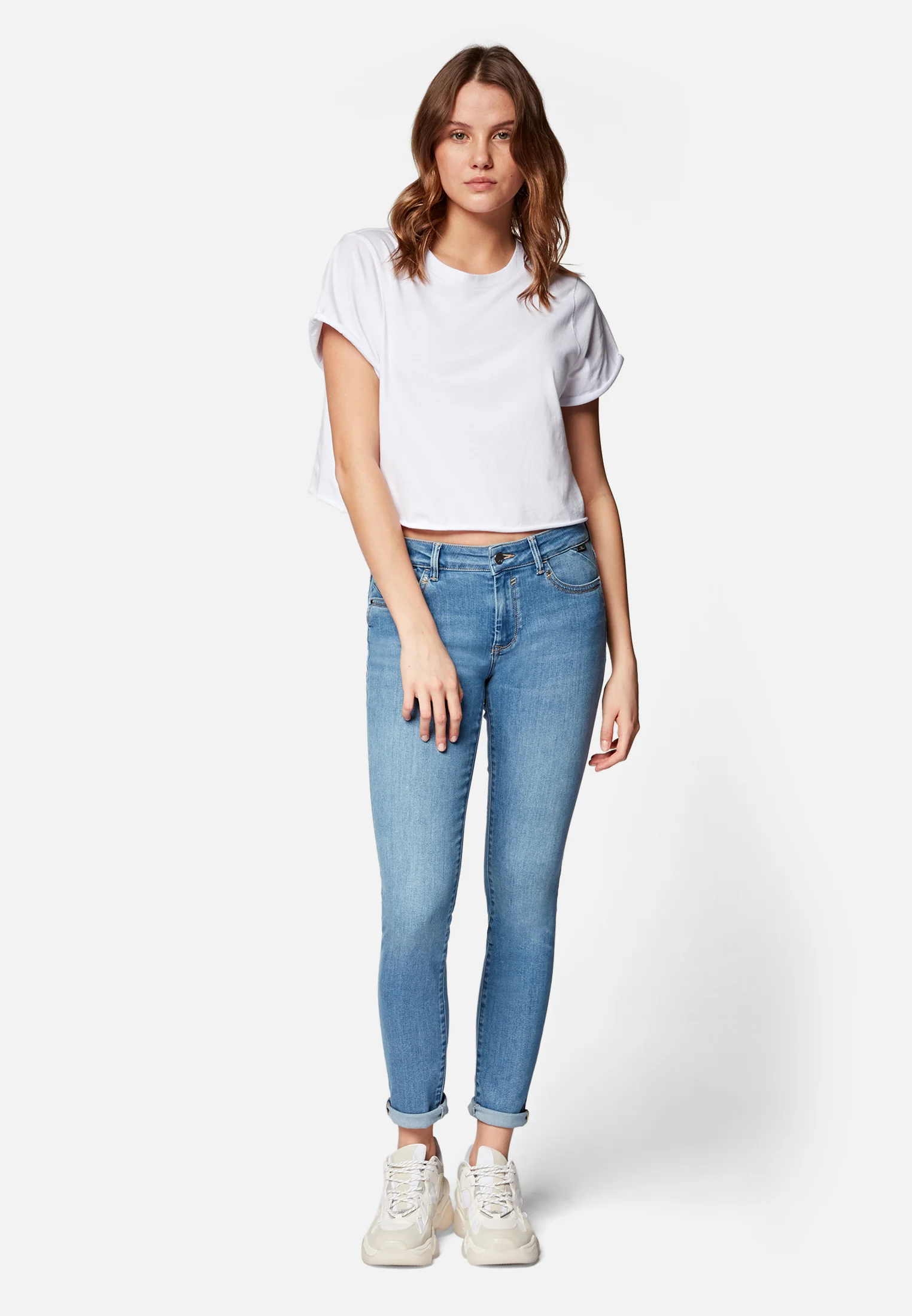 Mavi ADRIANA | Mid Rise, Super Skinny in baby blue super shape Mavi ADRIANA | Mid Rise, Super Skinny in baby blue super shape