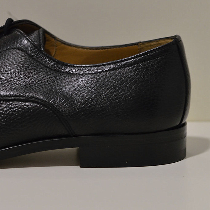  Berwick x Paco Milan Halbschuh aus edlem Hirschleder in schwarz mit genähter Ledersohle