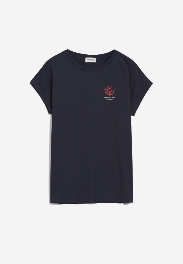 Armedagels IDAA WATER ICON T-Shirt aus Bio-Baumwolle in night sky Armedagels IDAA WATER ICON T-Shirt aus Bio-Baumwolle in night sky