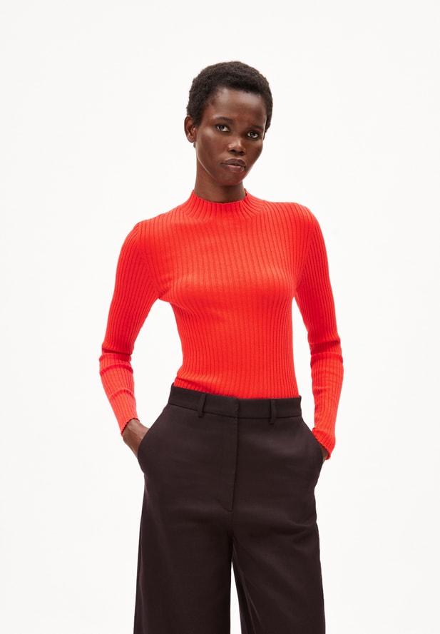 Armedangels ALAANIA Pullover aus Bio-Baumwolle in red alert