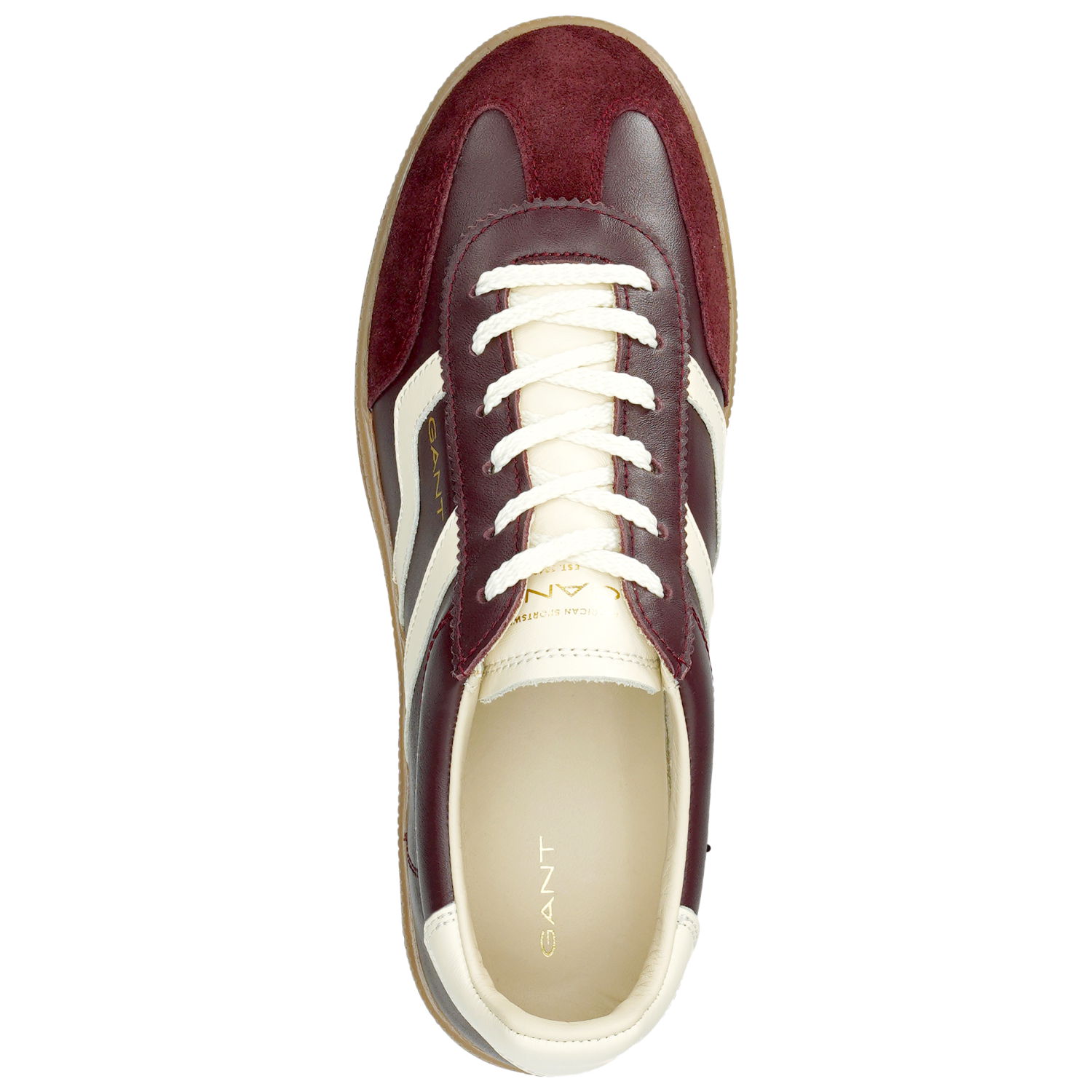 Gant Cuzima Sneaker aus Glatt- und Veloursleder in port wine rot