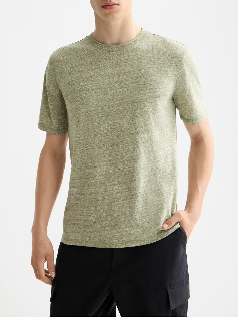Scotch & Soda Regular Melange T-shirt für Herren in Calla Green Melange