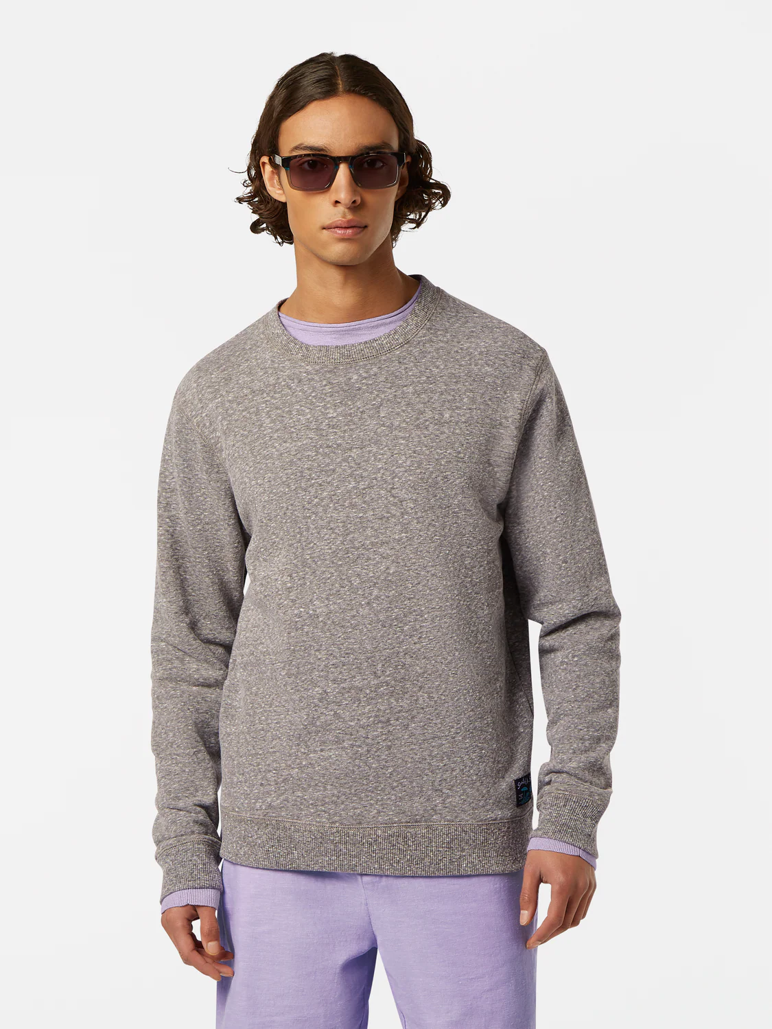 Scotch & Soda Melange Sweatshirt / Pullover in Washed Black Melange Scotch & Soda Melange Sweatshirt / Pullover in Washed Black Melange