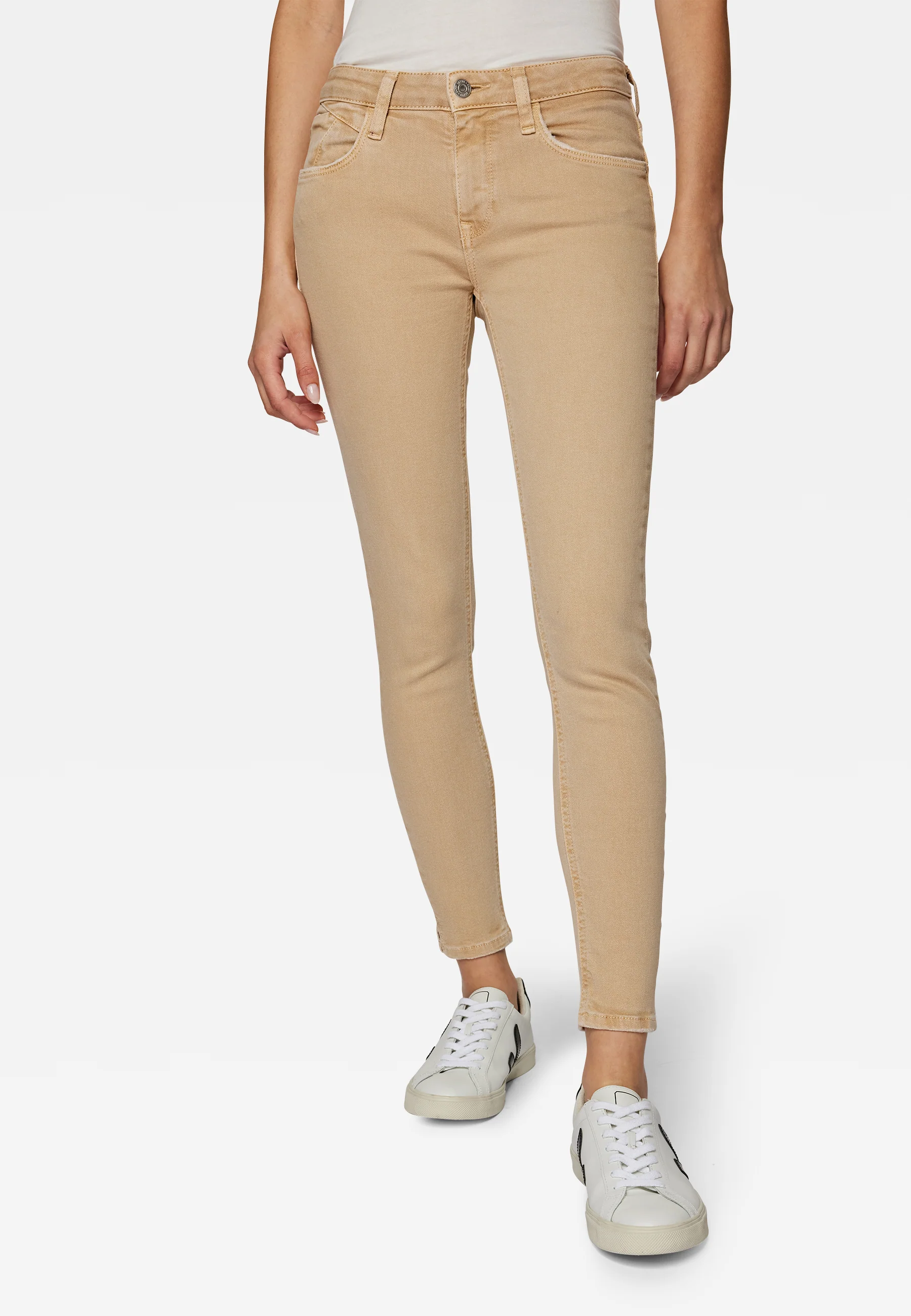 Mavi ADRIANA | Mid-Rise, Super Skinny Jeans in beige