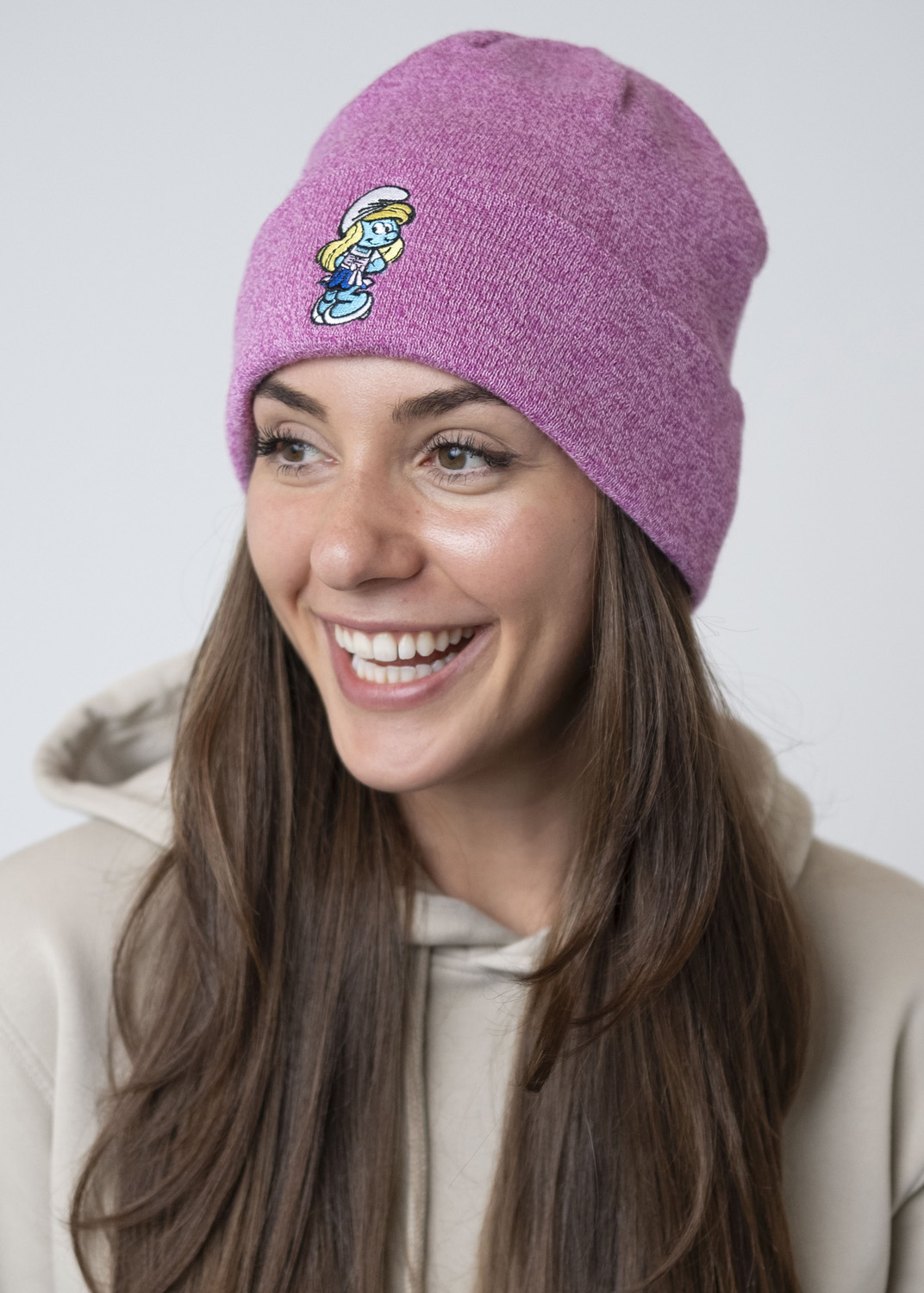 Bavarian Caps Mütze Stick-Haum "Schlumpfine" - pink Die Schlümpfe