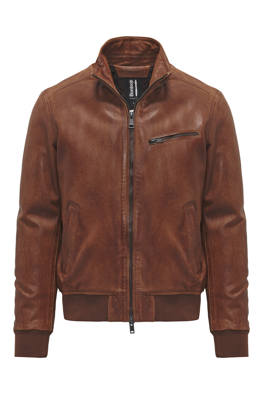 BomBoogie Foo Lederjacke für Herren - JMFOOPLMI in cognac Lammleder