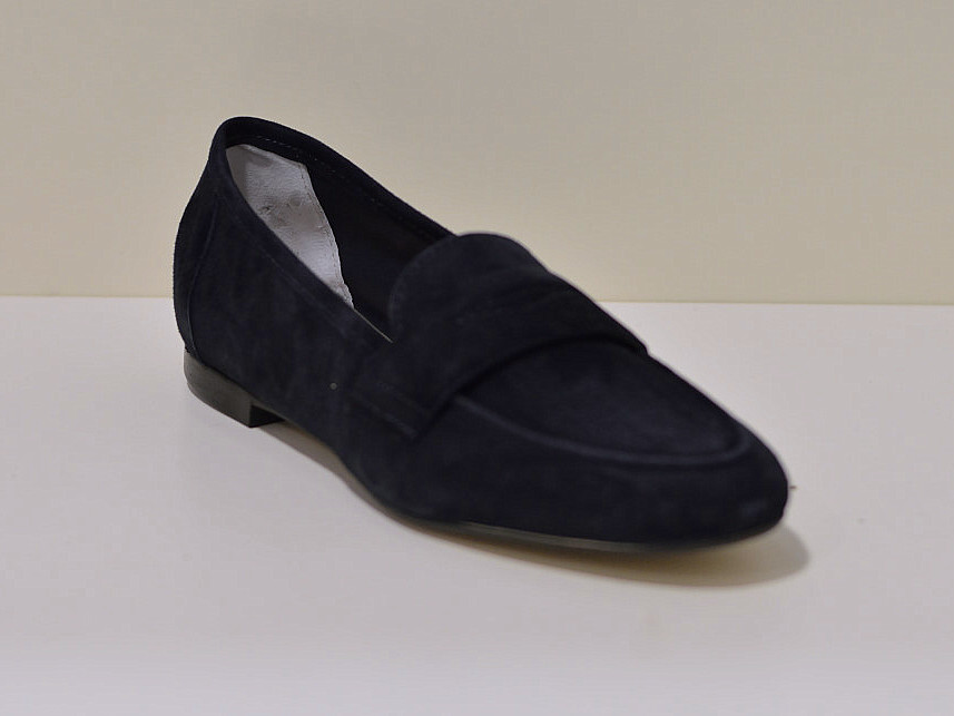 Gianluca Pisati Moccasins / Loafer Abete aus feinstem Wildleder (Gamsleder) in blau