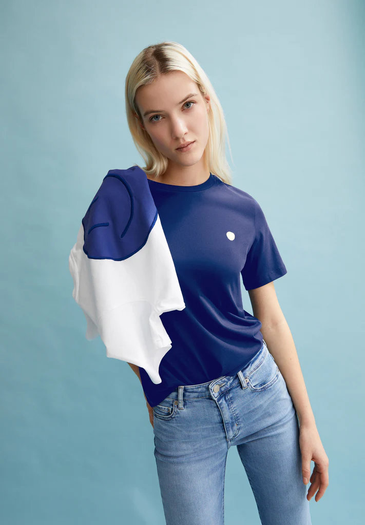 Armedangels  LUALAA ICONS T-Shirt aus Bio-Baumwolle blue noon-yellow