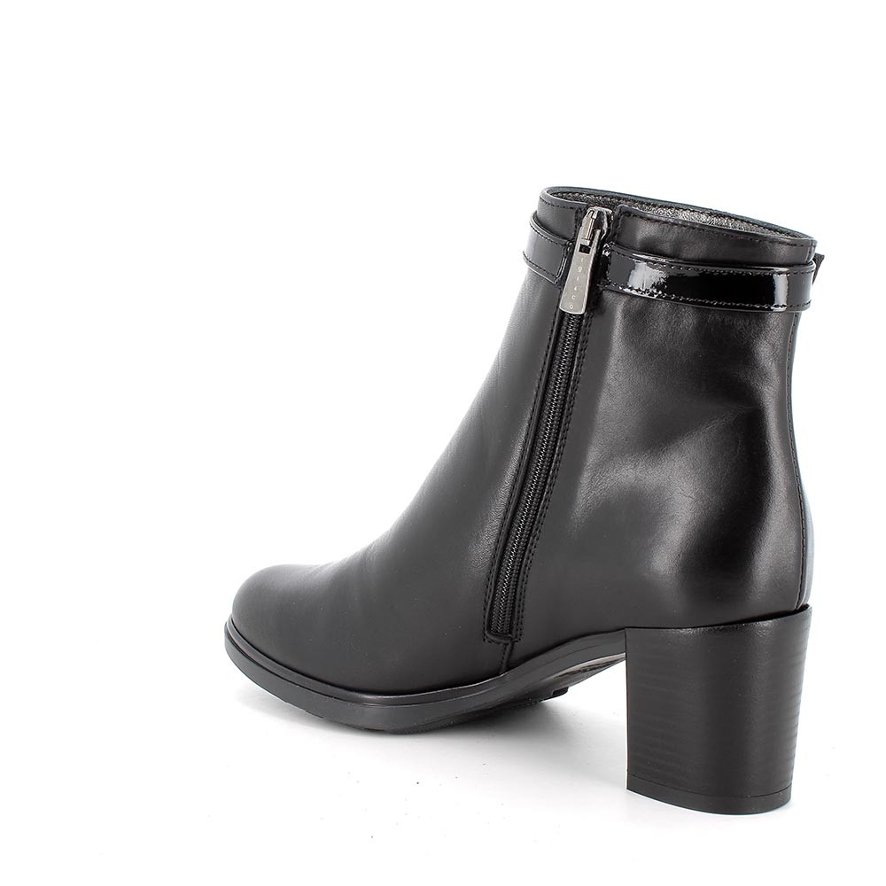 Igi&Co edle Damen-Stiefeletten aus Leder mit Absatz, schwarz 