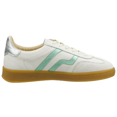 Gant Cuzima Sneaker aus Glatt- und Veloursleder in white / aqua Gant Cuzima Sneaker aus Glatt- und Veloursleder in white / aqua