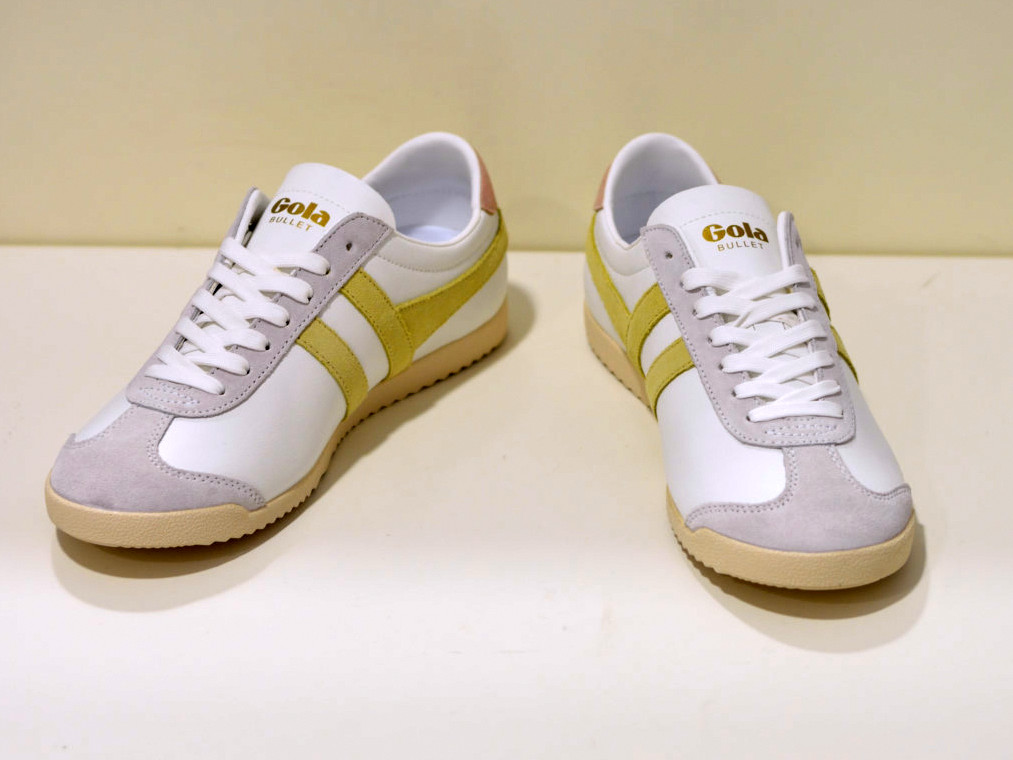 Gola Classics Women's Sneaker Bullet Pure Trainers in White / Lemon