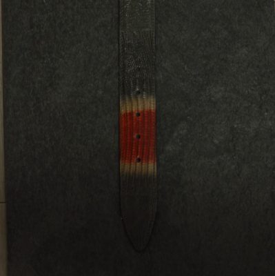 Ralph Gladen Lizard Gürtel Breite 4,0cm in einer Kombiantion aus grau und rot