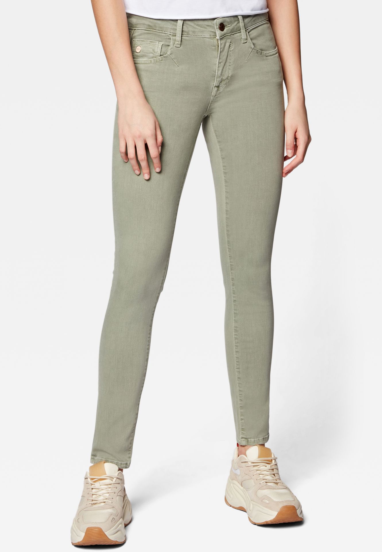 Mavi ADRIANA | Mid-Rise, Super Skinny in Covert Green 