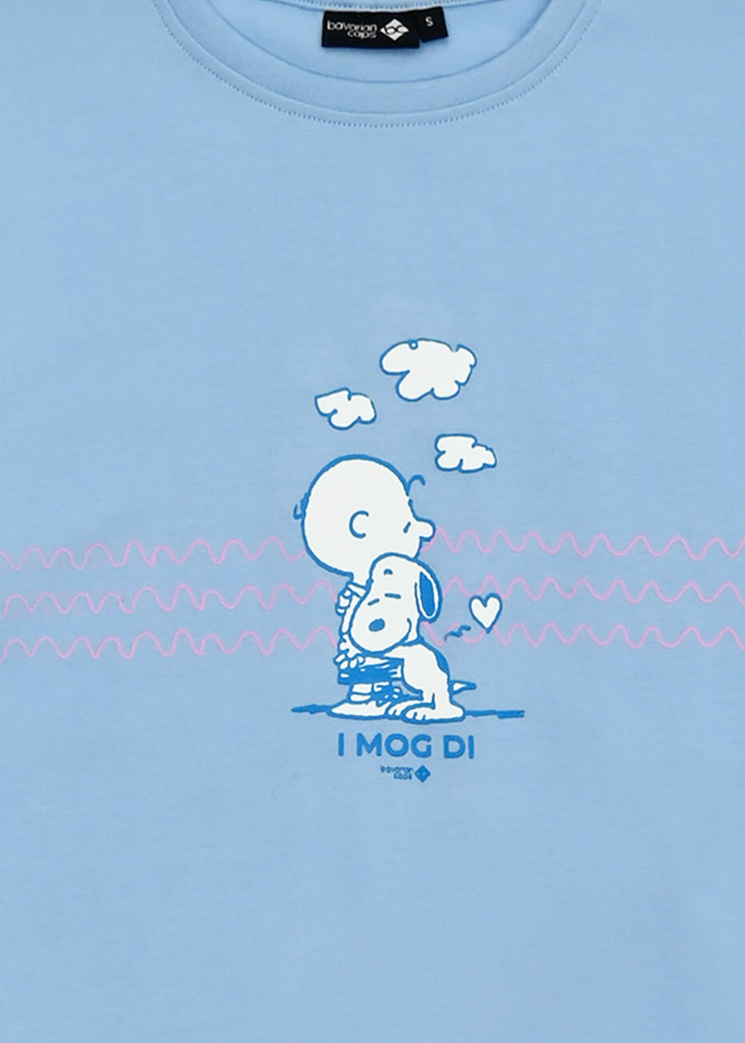 Bavarian Caps T-Shirt "Peanuts: I mog di" - hellblau