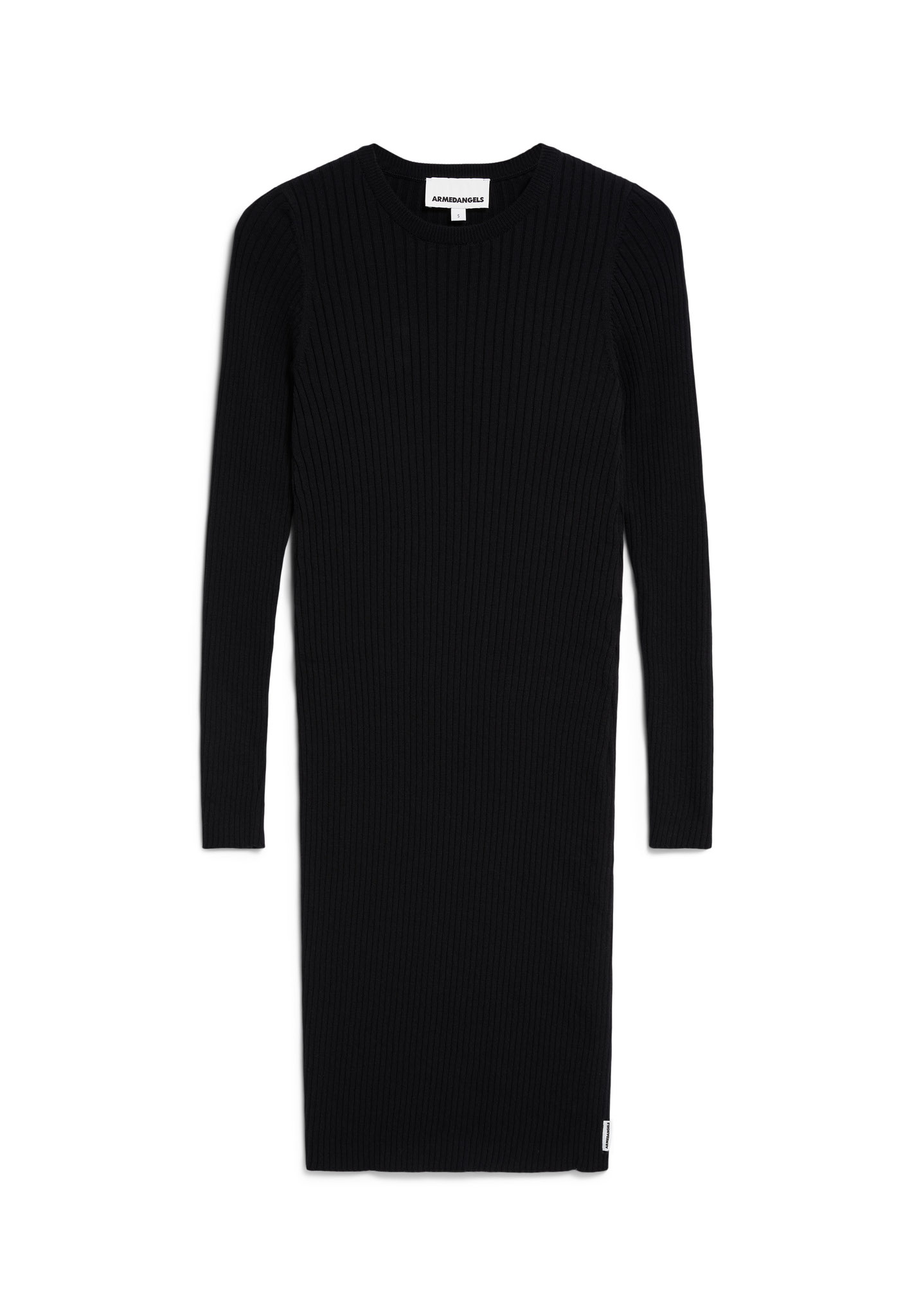 Armedangels  LIAA RN Strickkleid Slim Fit aus Bio-Baumwolle in schwarz 