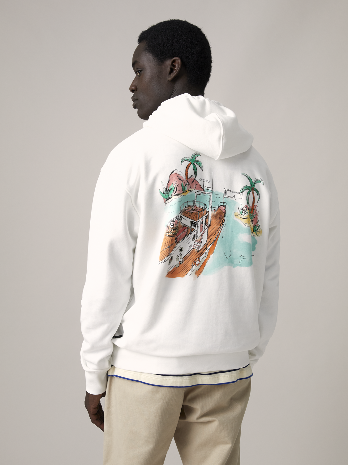 Scotch&Soda Artwork-Hoodie im aus Bio-Baumwoll mit Grafik auf Brust und Rückseite