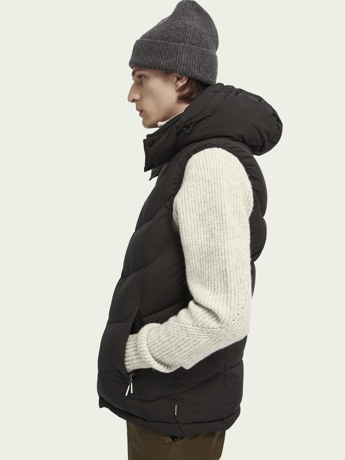 Scotch&Soda Gesteppter Bodywarmer Weste in schwarz 