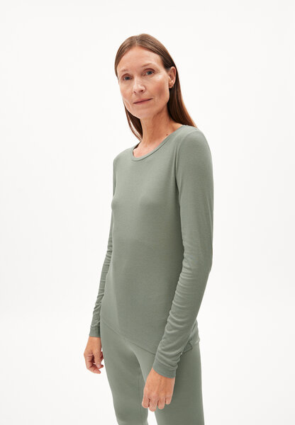 Armedangels JAALEAA Longsleeve aus TENCEL™ Lyocell Mix in grey green