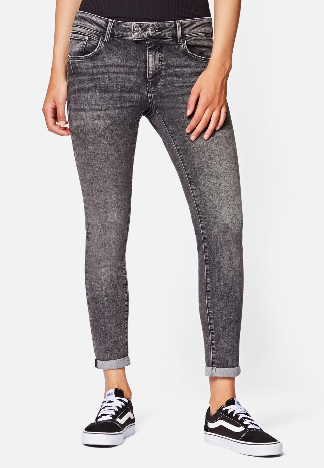 Mavi Adriana Mid Rise Super Skinny Jeans Smoke Random Glam 