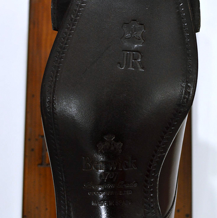 Berwick Businessschuh aus Cordovan-Leder / Pferdeleder in Doppelmonk-Form, schwarz 5218 