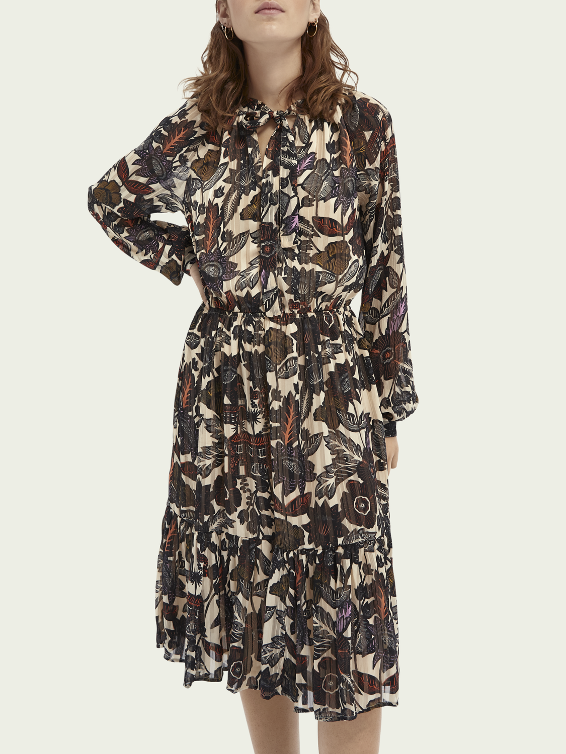 Scotch&Soda wadenlanges Midikleid mit Schleife Scotch&Soda wadenlanges Midikleid mit Schleife