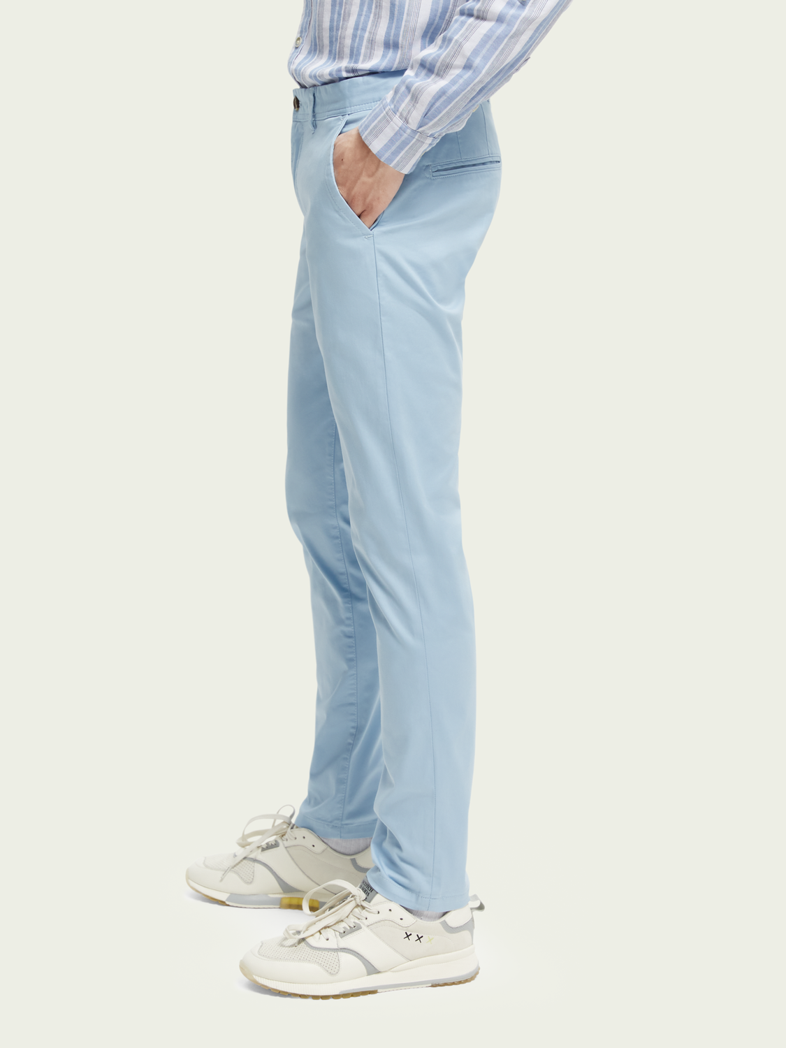 Scotch&Soda Herren Mott Chino im Super Slim Fit hellblau