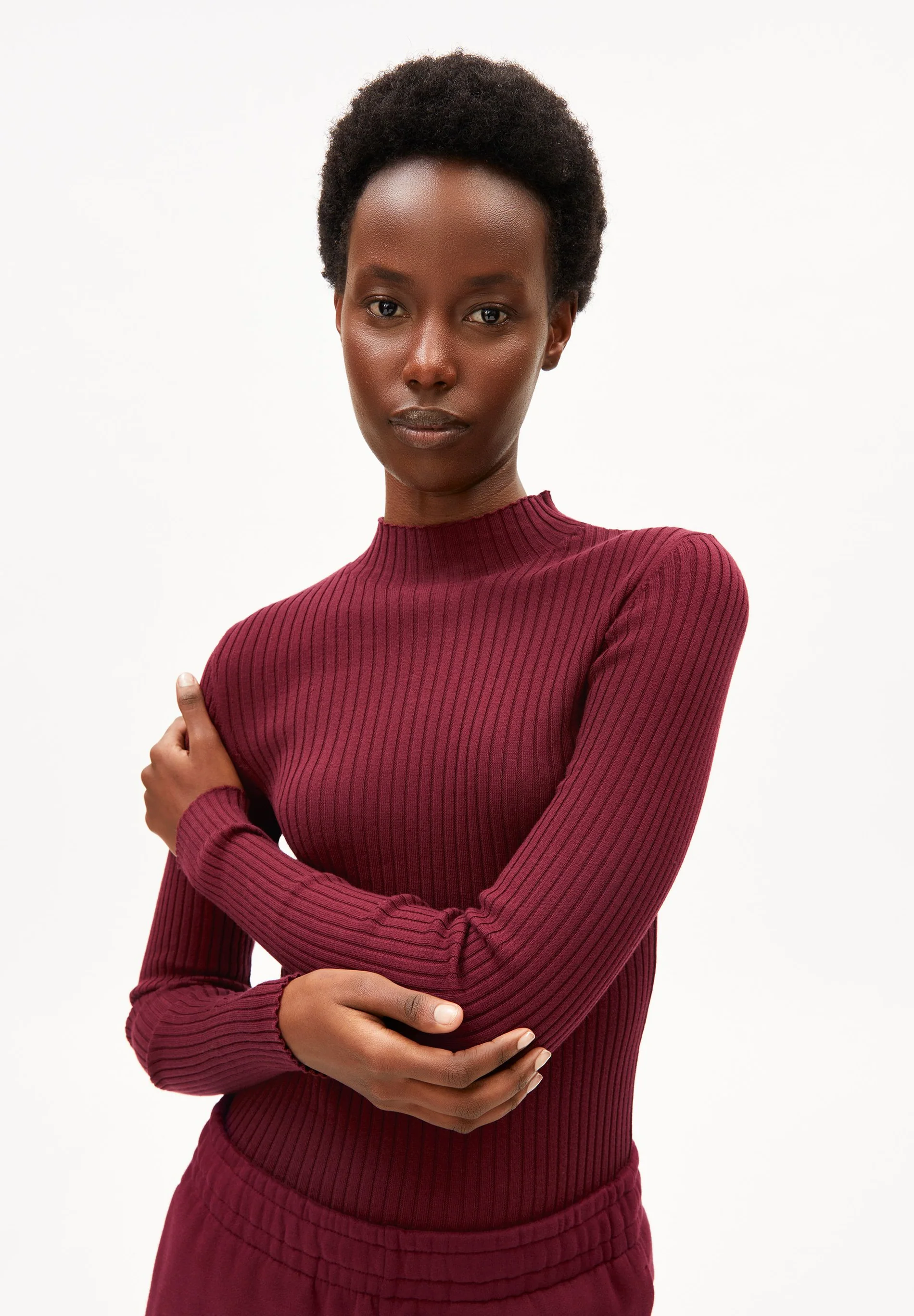 Armedangels ALAANIA Pullover aus 100% Bio-Baumwolle in velvet red