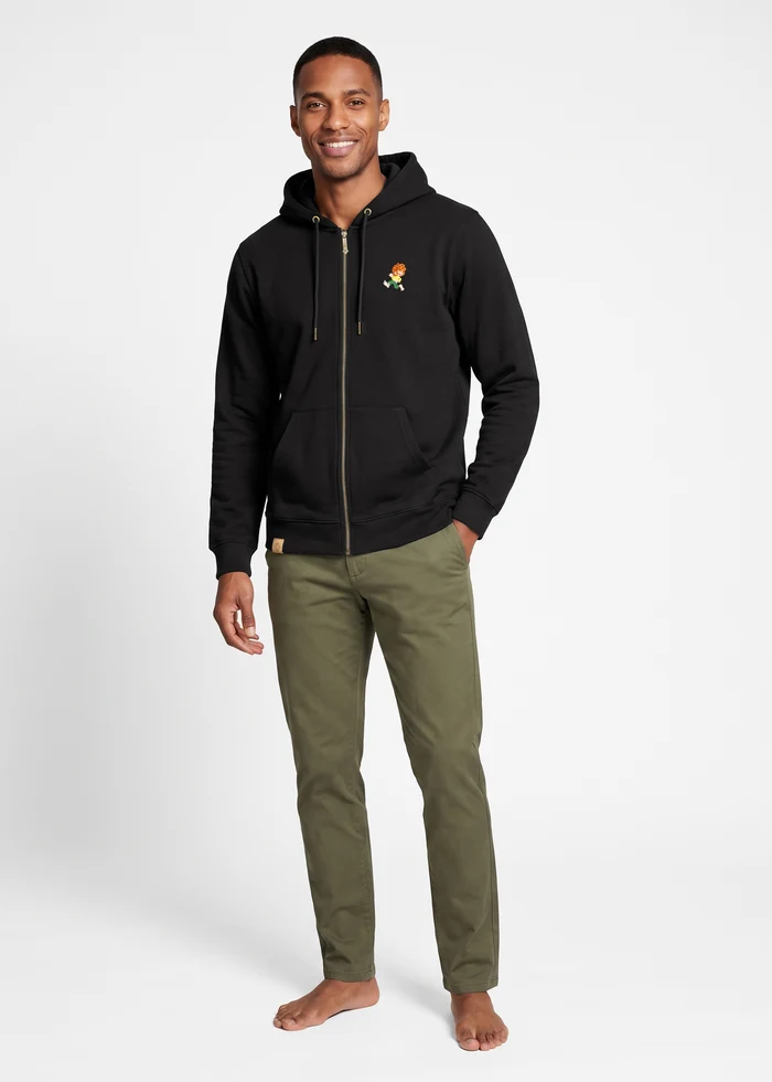 Bavarian Caps - HS107-1 Zipper "Pumuckl  Grantig" - schwarz
