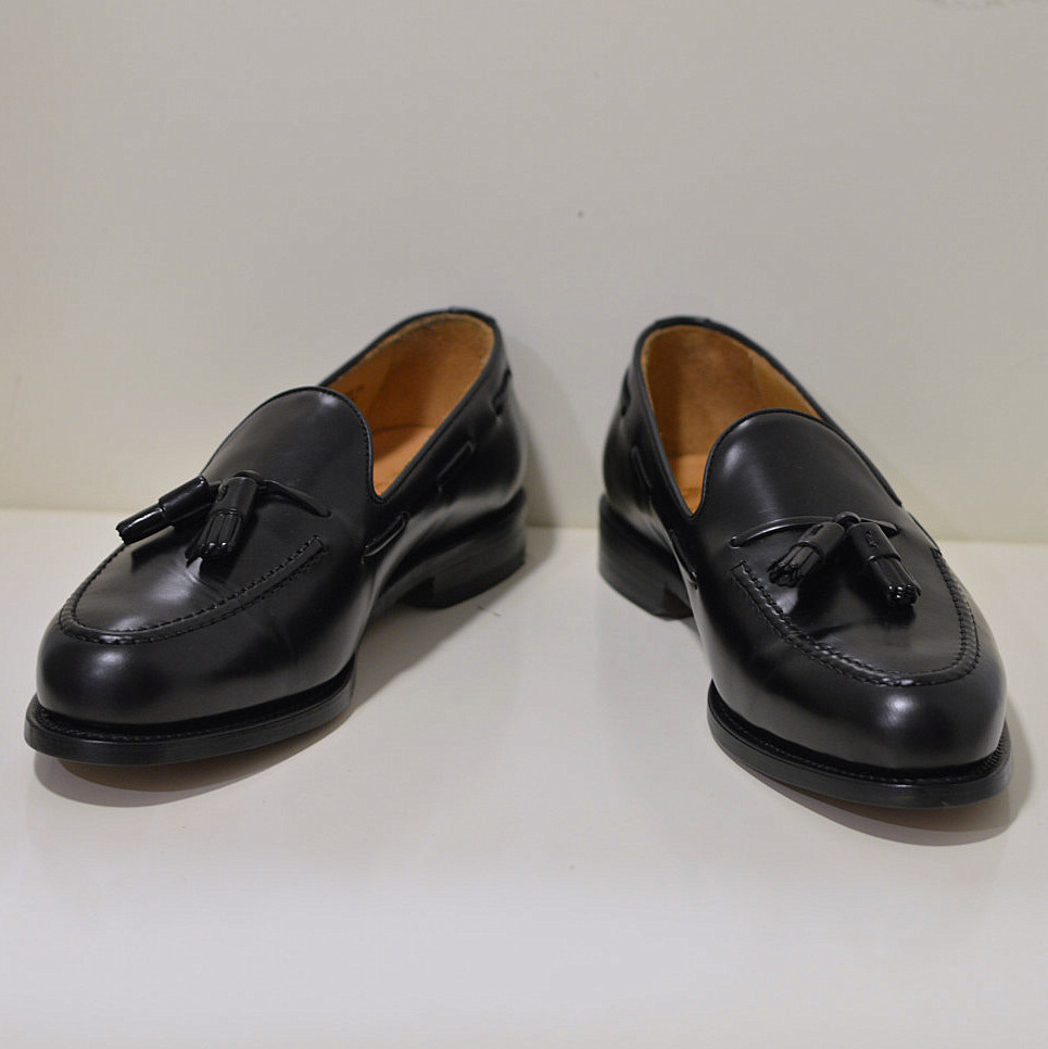 Berwick 1707 Rahmengenähter Loafer mit Quasten für Herren in schwarz aus sehr weichem Kalbsleder