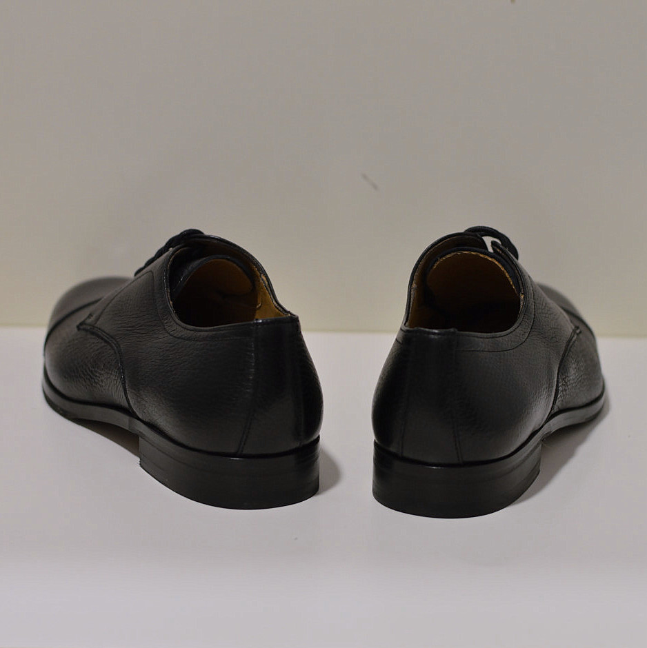  Berwick x Paco Milan Halbschuh aus edlem Hirschleder in schwarz mit genähter Ledersohle
