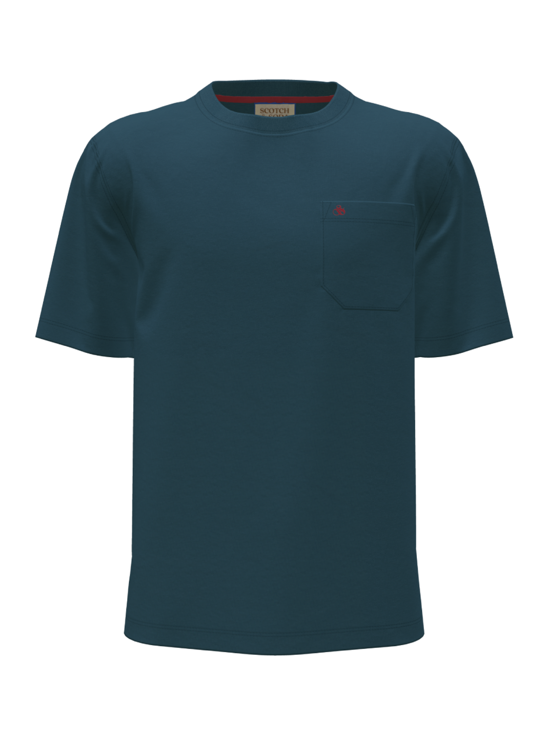 Scotch&Soda CHEST POCKET JERSEY T-SHIRT in Harbour Teal 