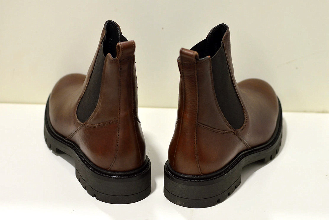 Franzini  Herren Chelsea Boots aus Leder in braun mit grober Sohle 