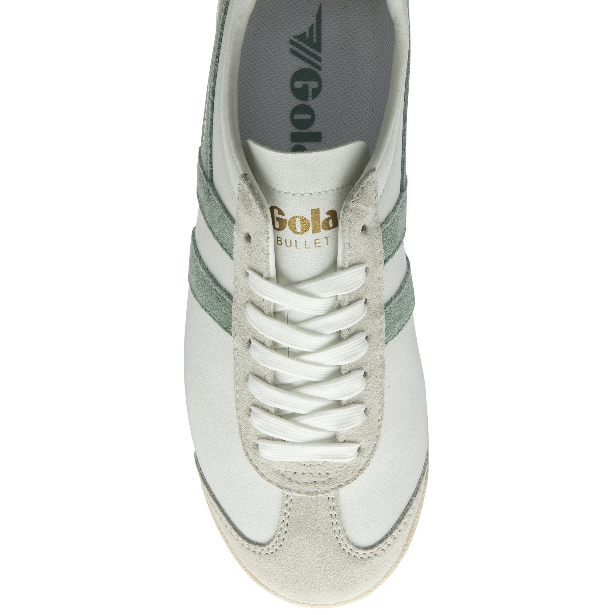 Gola Classics Women's Sneaker Bullet Pure Trainers in White/Green Mist/Sun